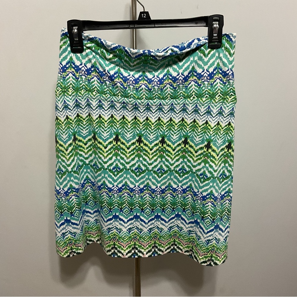 Ellie Kai Jakarta Kelly Skirt Green geometric Skirt Size 2